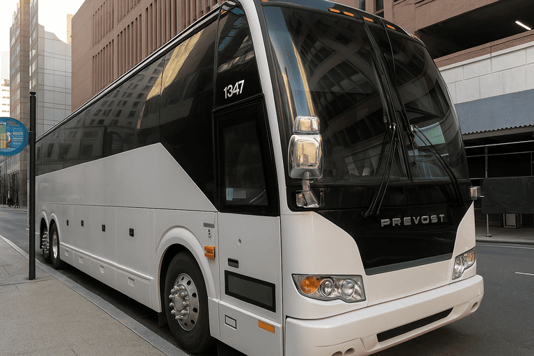 a Johns Creek Coach Bus Service coach bus