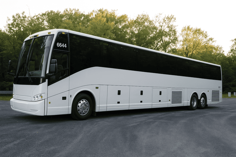 exterior of Johns Creek Coach Bus Service coach bus