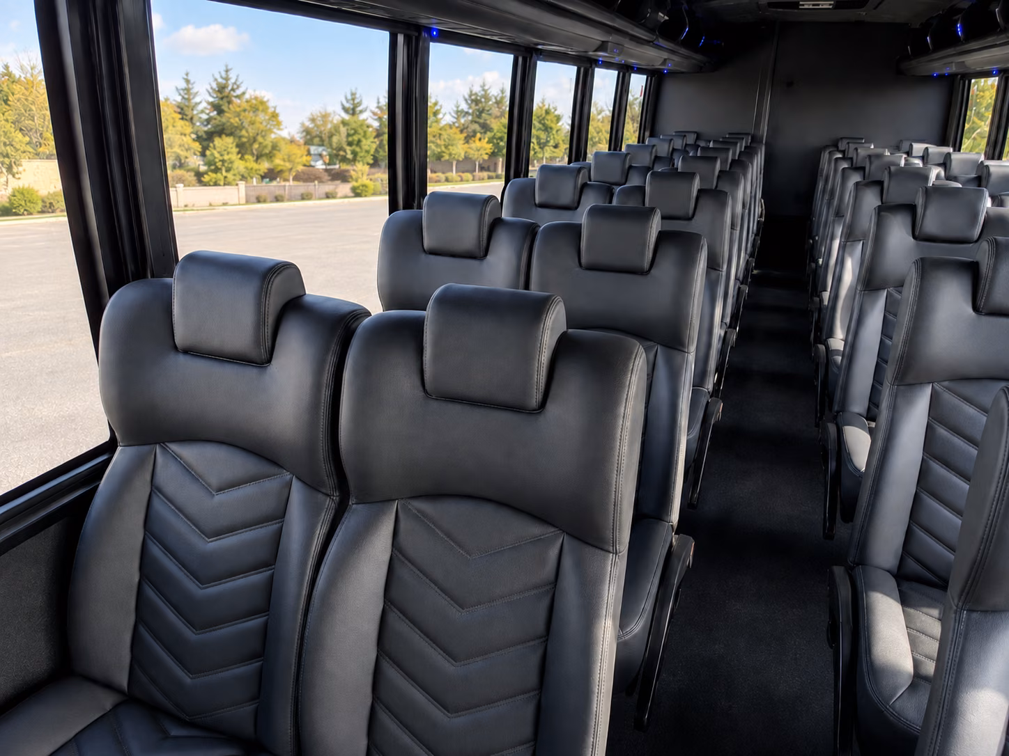 johns creek 18 passenger minibus interior