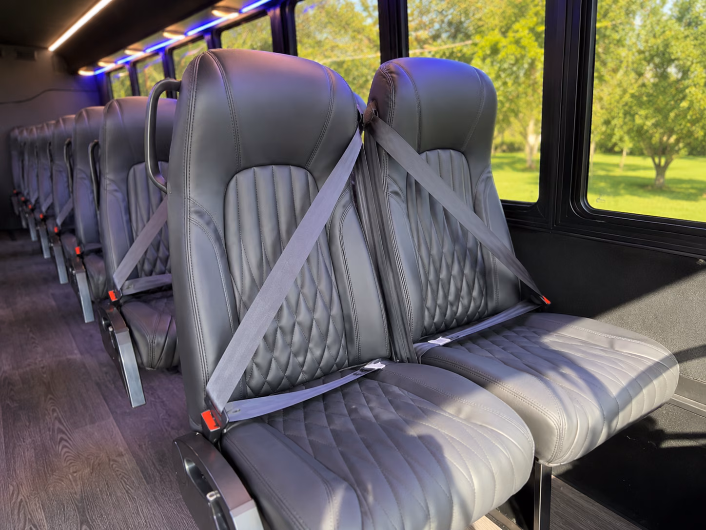 johns creek 20 passenger minibus inside