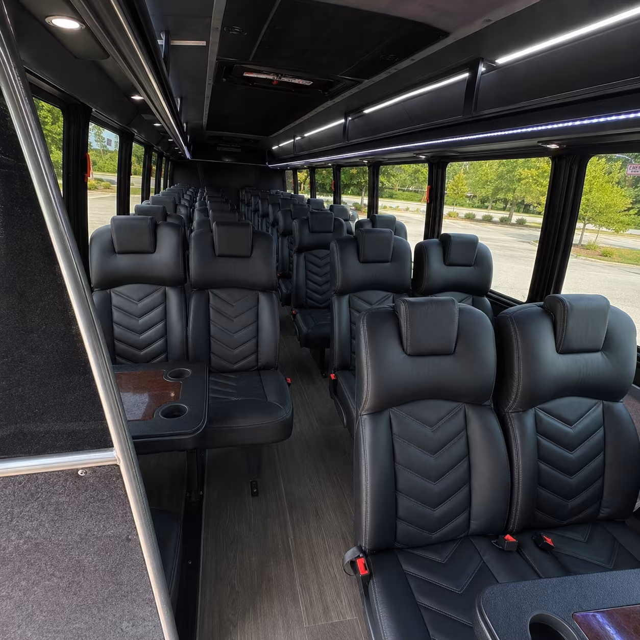 johns creek 28 passenger minibus interior