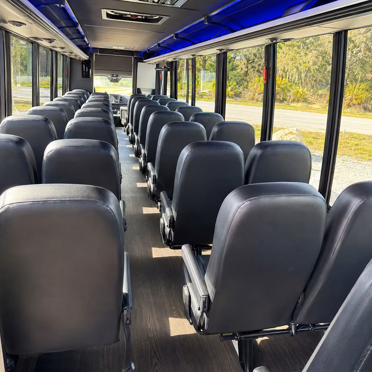 johns creek 30 passenger minibus interior