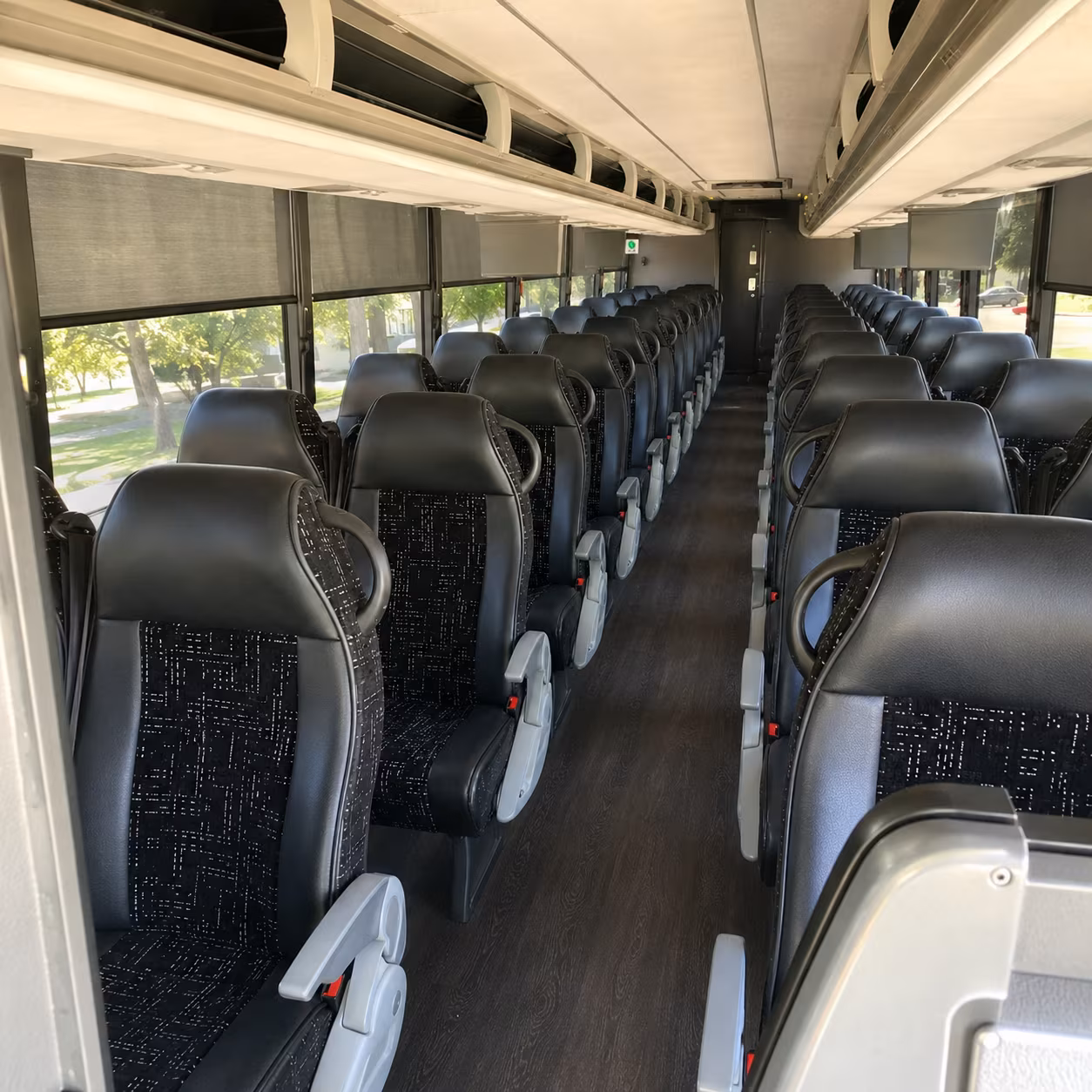 johns creek 56 passenger charter bus inside