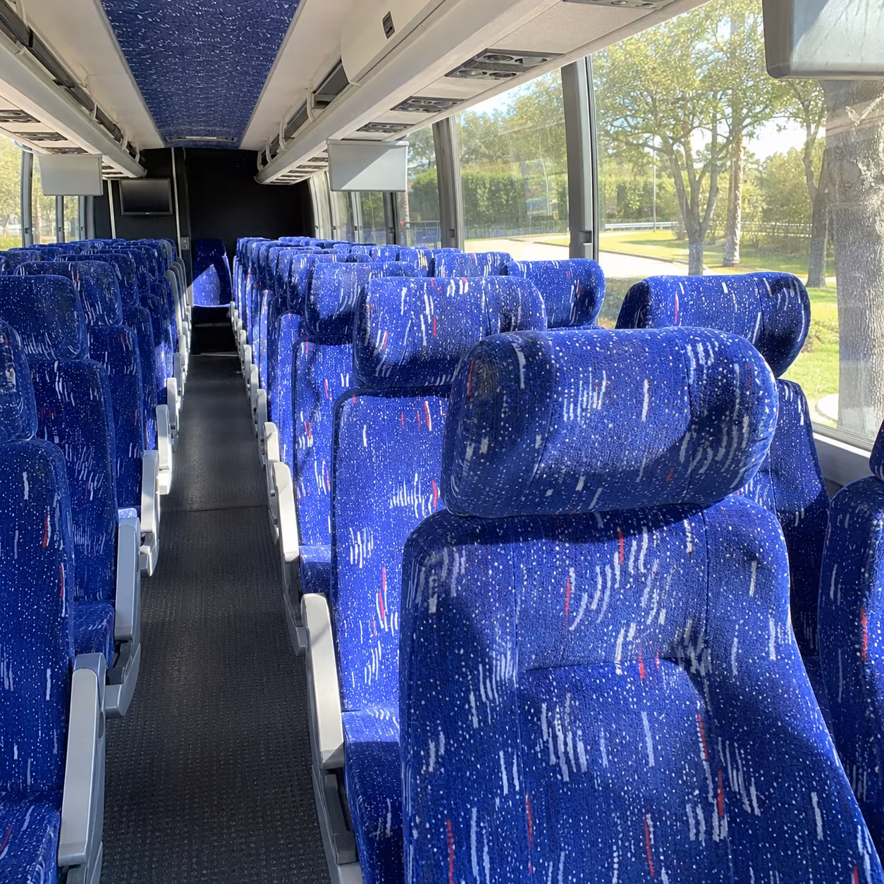 johns creek 56 passenger charter bus interior