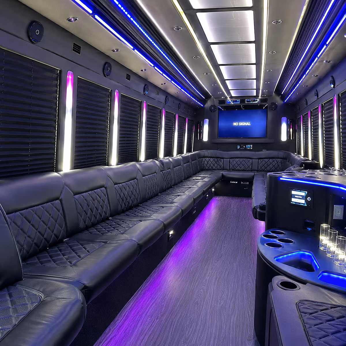 johns creek party bus inside