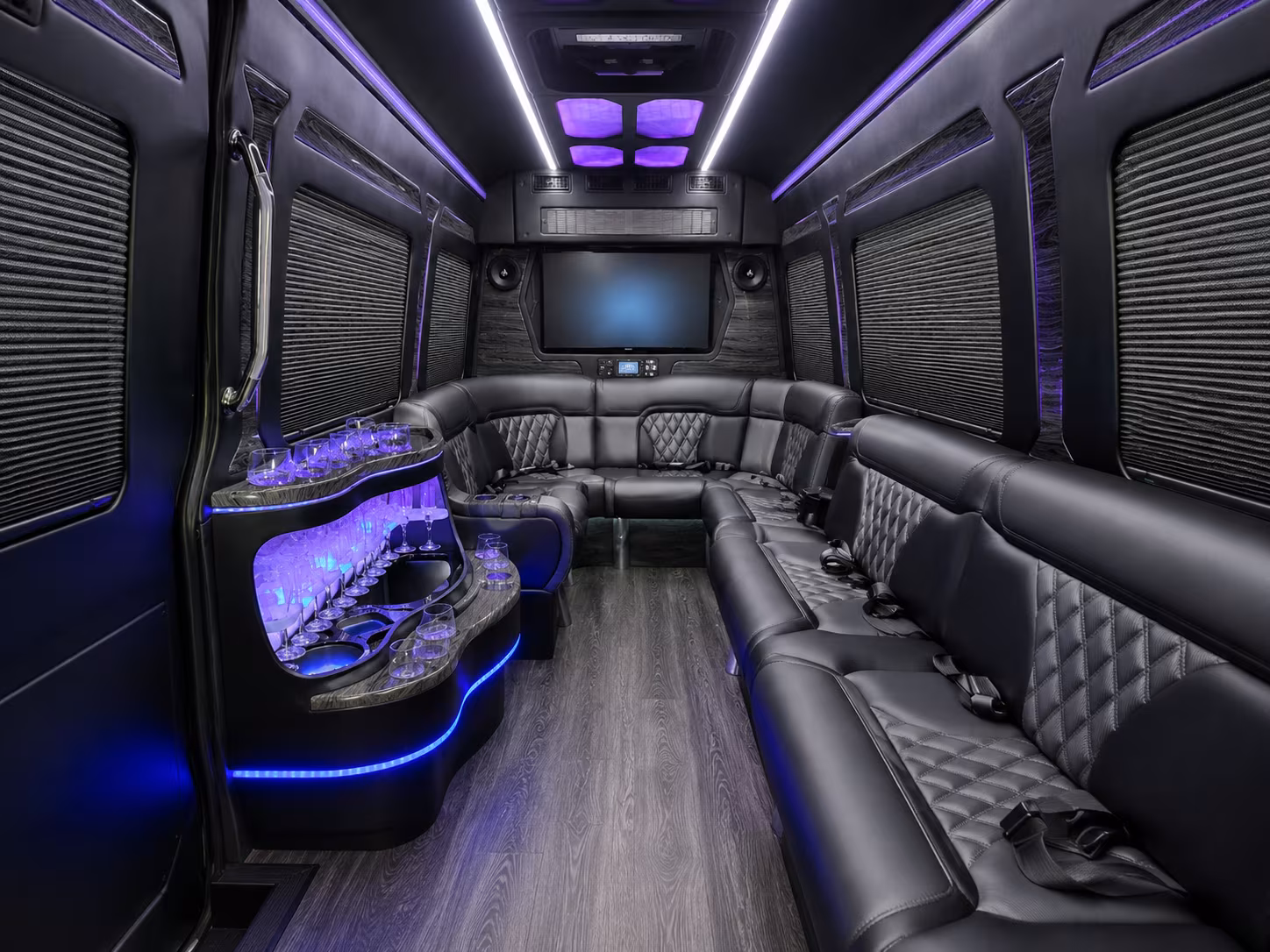 johns creek sprinter limousine inside